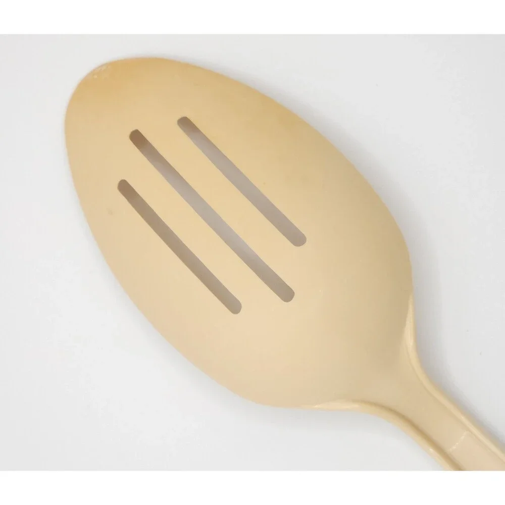Vtg Tailor Made Almond Nylon Utensils Lot Pasta Server Slotted Spoon Elroy WI